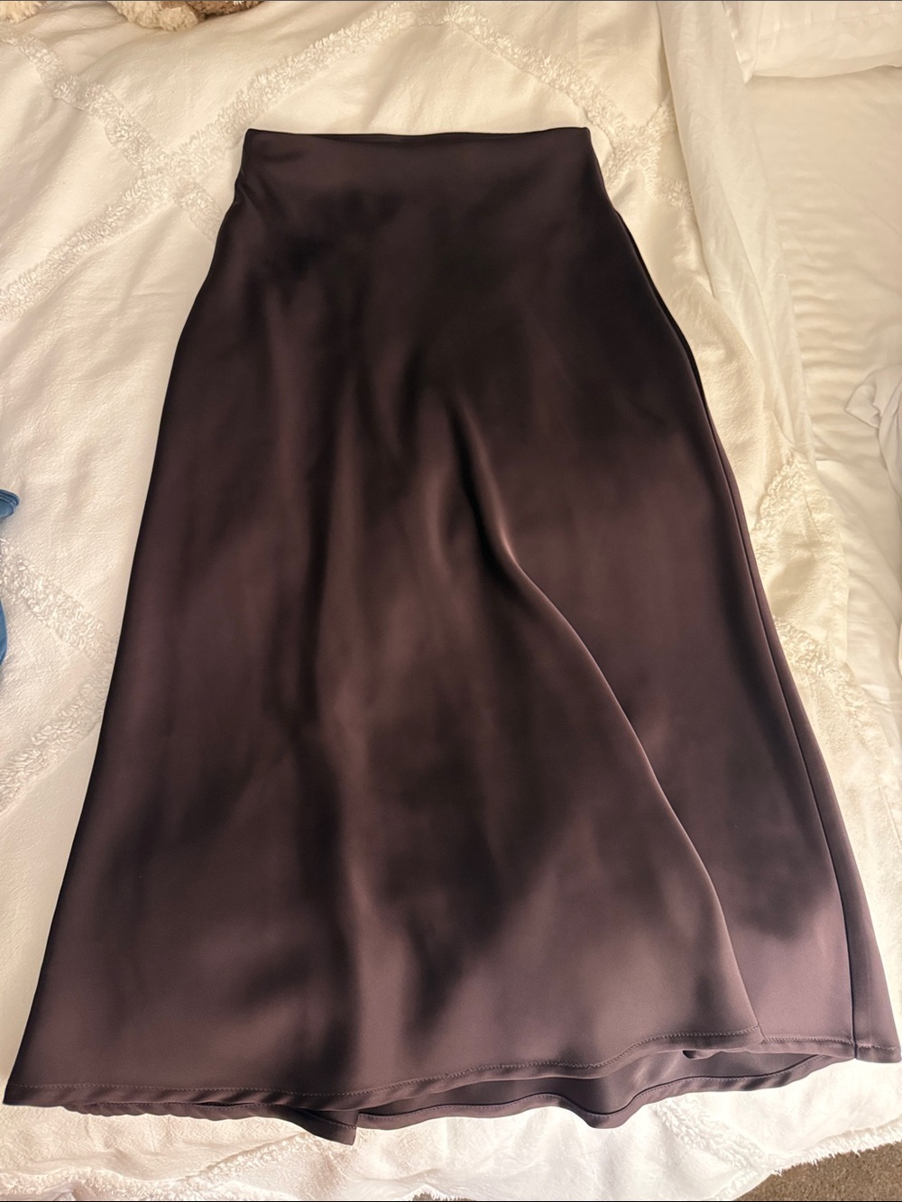 Zara Brown Silk Maxi Skirt